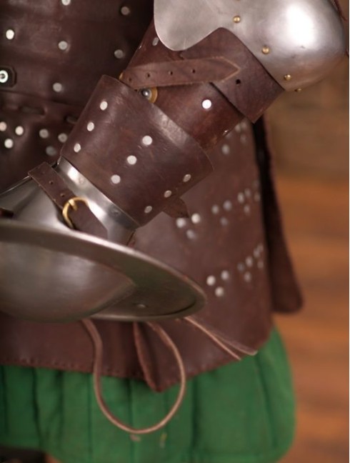 Brigandine mitten (for buckler) Brigandine gauntlets and mittens