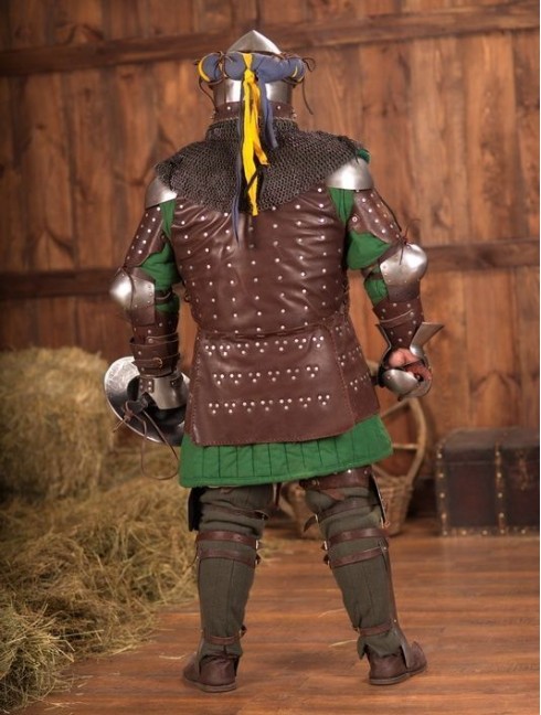 Helmet bascinet with "Wolf ribs" visor Armadura de placas