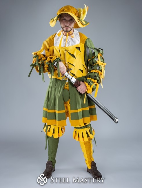 Costume of Landsknecht, XV century Mittelalterliche Kleidung