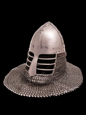 Conical spangen helmet of the XII century with bar grill Helmets