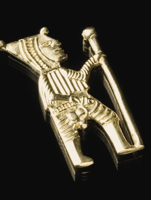 Medieval obscene double sided badge 
