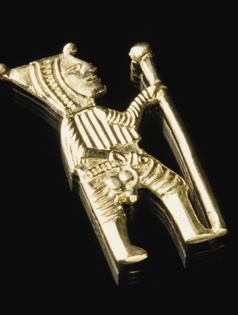 Medieval obscene double sided badge 