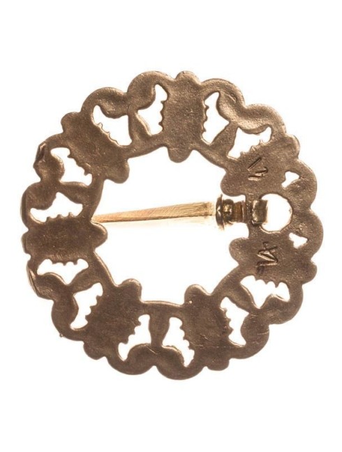 Medieval round Sweden brooch, XIV-XV centuries Broches et fermoirs