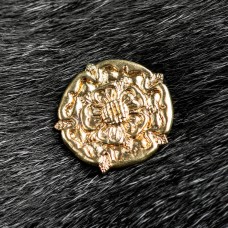 Medieval cast bronze mount “Rose”, XIV-XVI centuries (5 pcs) image-1