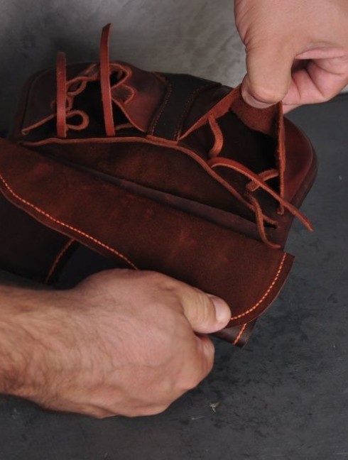 Brown leather belt pouch Bolsos