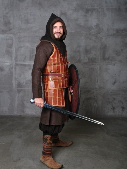 Medieval armour of leather plates Leather armour
