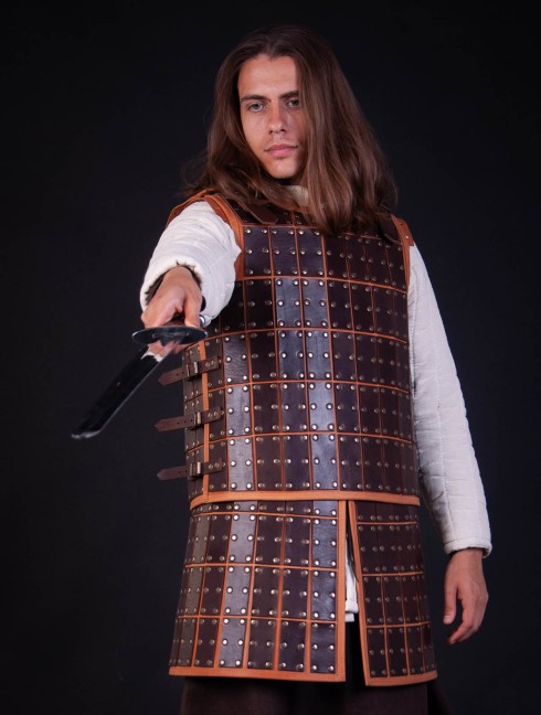 Medieval armour of leather plates Leather armour
