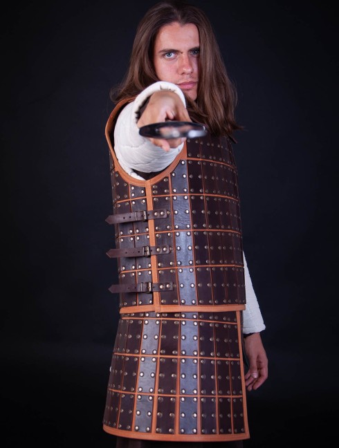 Medieval armour of leather plates Leather armour