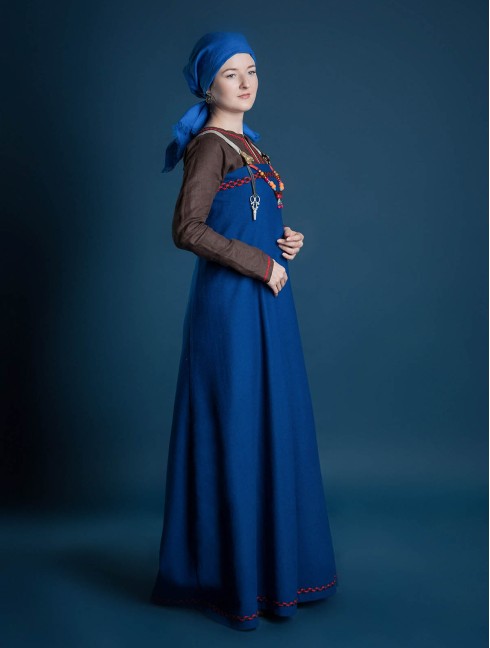 Women's Scandinavian outfit "Frigg style" Vêtements médiévaux