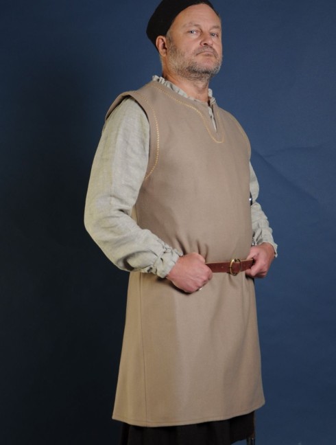 Woolen beige medieval tunic of IX-XII centuries 