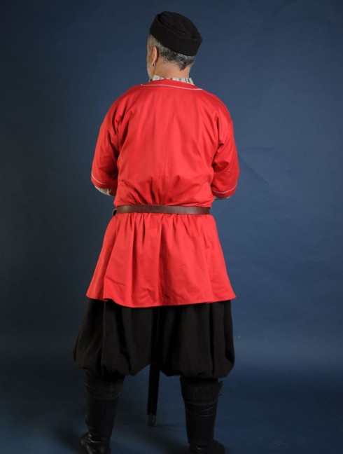 Medieval European shirt, red Versandfertig