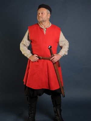 Linen medieval tunic of IX-XII centuries Listo para enviar