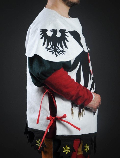 Tabard with black eagle with crown Mittelalterliche Kleidung