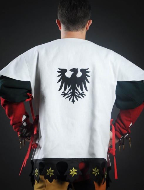 Tabard with black eagle with crown Vêtements médiévaux