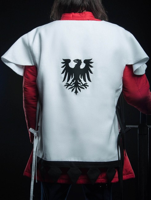 Half-colored tabard with black and white half-eagles  Vestimenta medieval