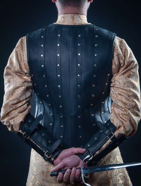Leather vest in Renaissance style Men's medieval costumes