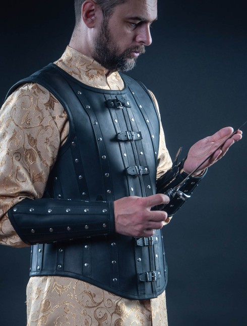 Leather vest in Renaissance style Armatura fantastica