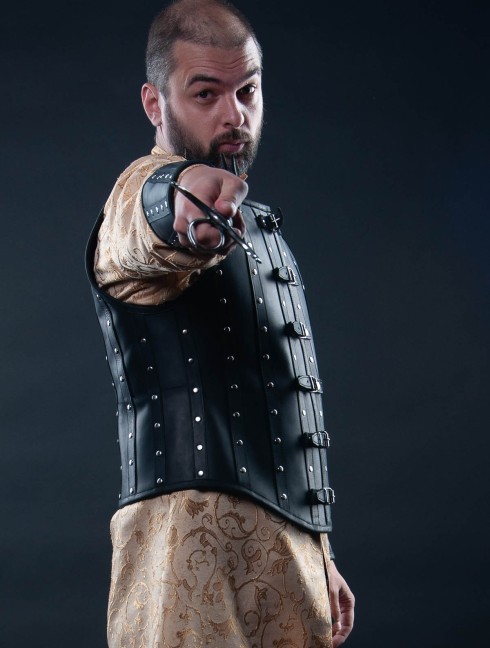 Leather vest in Renaissance style Armatura fantastica