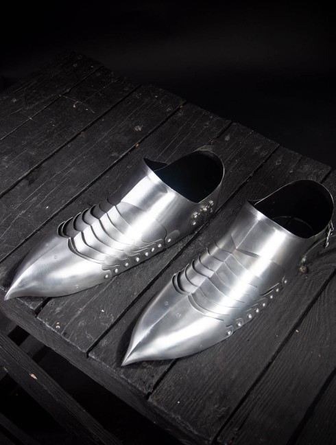 German gothic sabatons, late XV century (1470-90 years)  Metal leg protection