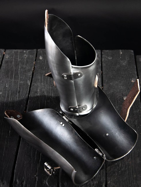 Medieval bracers, 1390-1430 years Metal bracers, couters and full arms