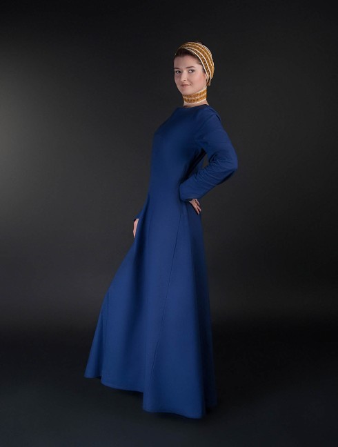 Medieval style dress with wide belt Women's dresses