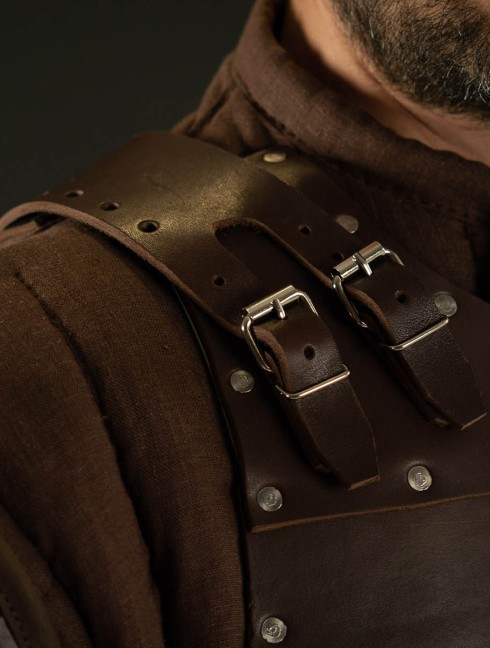 Leather brigantine kit in style of 14th century Armure de plaques