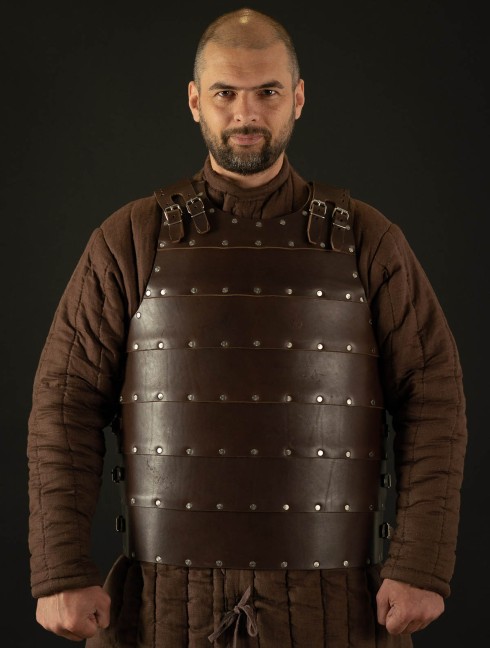 Leather brigantine kit in style of 14th century Armure de plaques