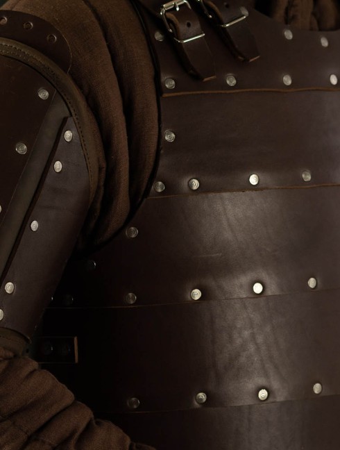 Leather brigantine kit in style of 14th century Armure de plaques