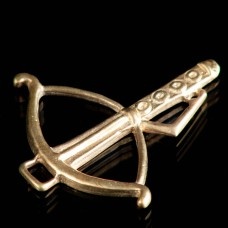 Medieval bronze badge “Crossbow”, XIV-XV centuries 1 in stock  image-1