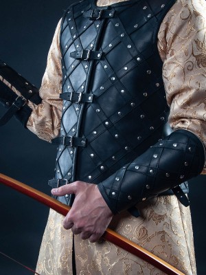 Leather bracers with diamond pattern  Arms