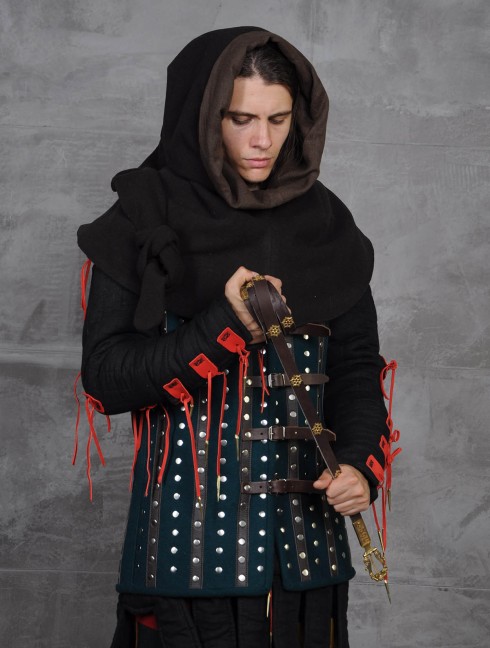 Medieval hood with long tail Headwear