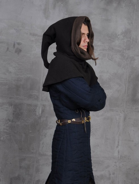 Medieval hood with long tail Headwear