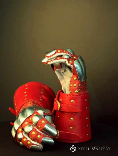 Visby brigandine gauntlets Guanteletes y manoplas de brigandina