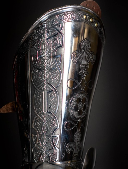 Full plate legs, part of full plate armor (garniture) of George Clifford, end of the XVI century  Plate armor