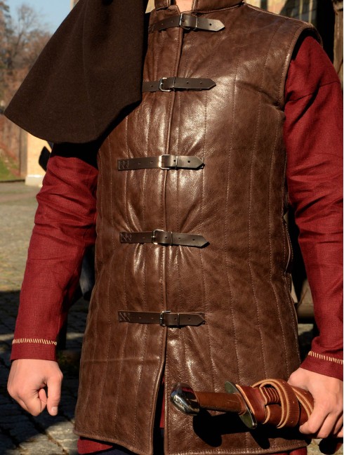 Leather sleeveless gambeson Gambeson