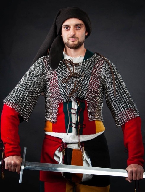 Chainmail camisole for arm doublet for covering armpits Kettenrüstungen und -Hemden