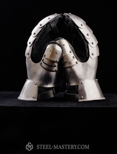 Plate gloves for modern sword fencing Armure de plaques