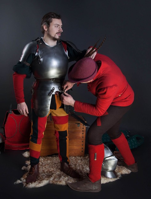 Plate cuirass with tassets, a part of the jousting knight armor, XVI century Corazza