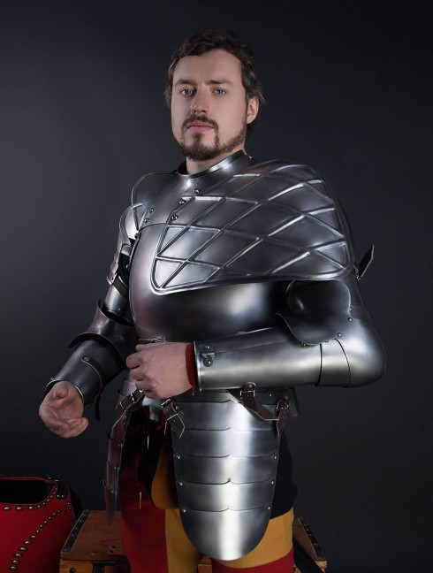 Full arm protection with pauldron, a part of the jousting knight armor, XVI century Plate armor
