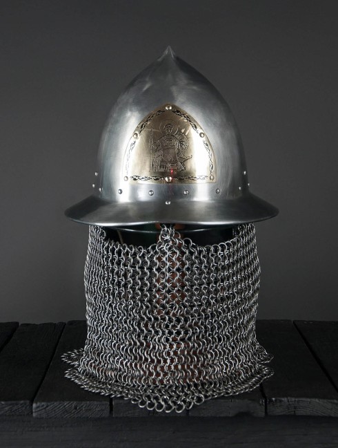 Chapel with bar grill and mail aventail - Louis Armure de plaques
