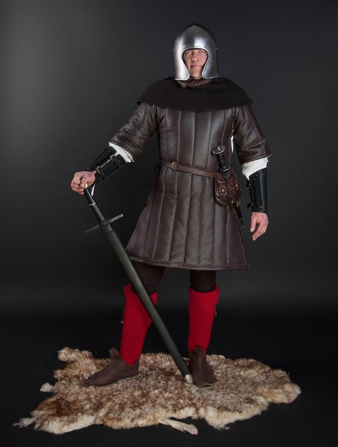 LEATHER GAMBESON JACKET Gambeson