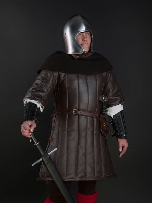 LEATHER GAMBESON JACKET Gambeson