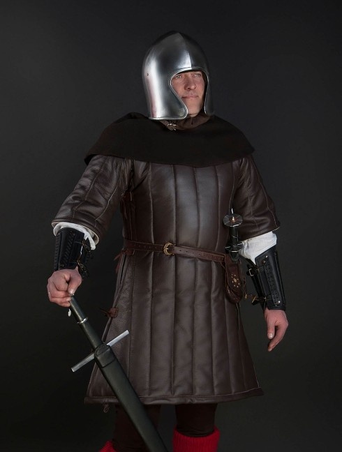 LEATHER GAMBESON JACKET Gambeson