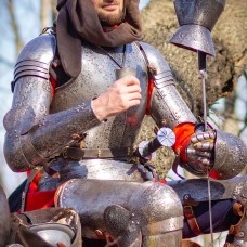 KNIGHT PLATE ARMS AND SHOULDERS OF XIV CENTURY image-1