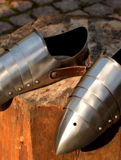 STEEL PLATE SABATONS FOR MODERN SWORD FENCING 