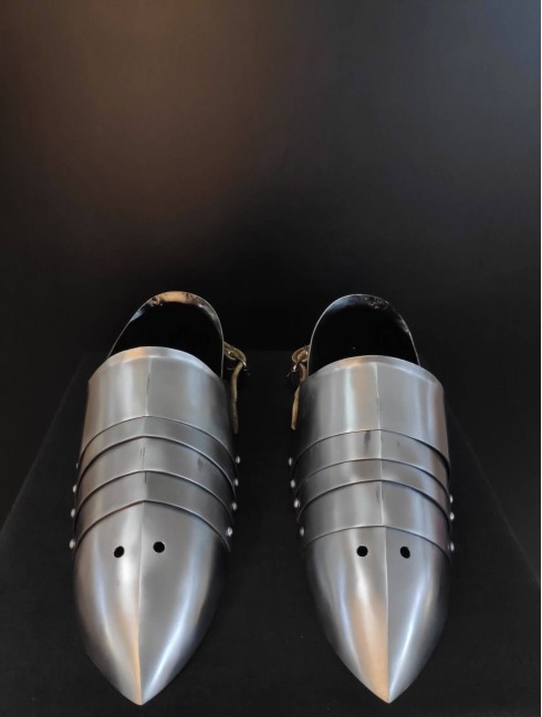 STEEL PLATE SABATONS FOR MODERN SWORD FENCING 