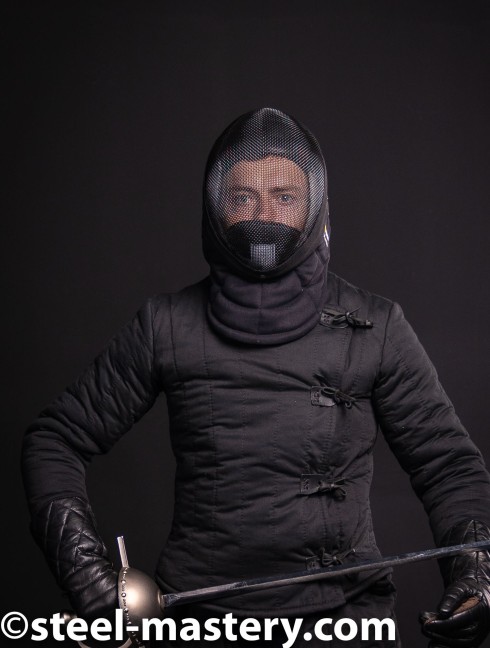 BLACK FENCING JACKET   Gambeson