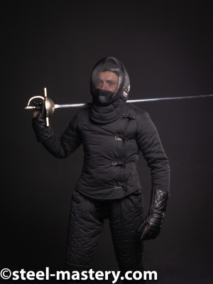 BLACK FENCING JACKET   Gambeson