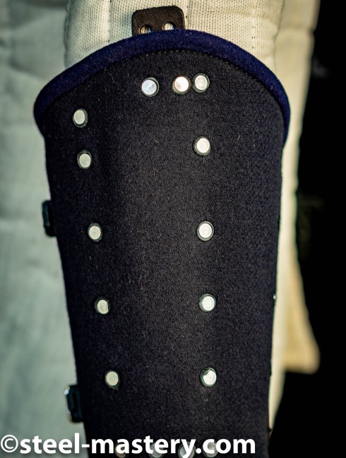 DARK BIUE WITH PURPLE WOOLEN MEDIEVAL BRACERS 