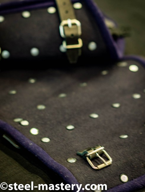 DARK BIUE WITH PURPLE WOOLEN MEDIEVAL BRACERS 